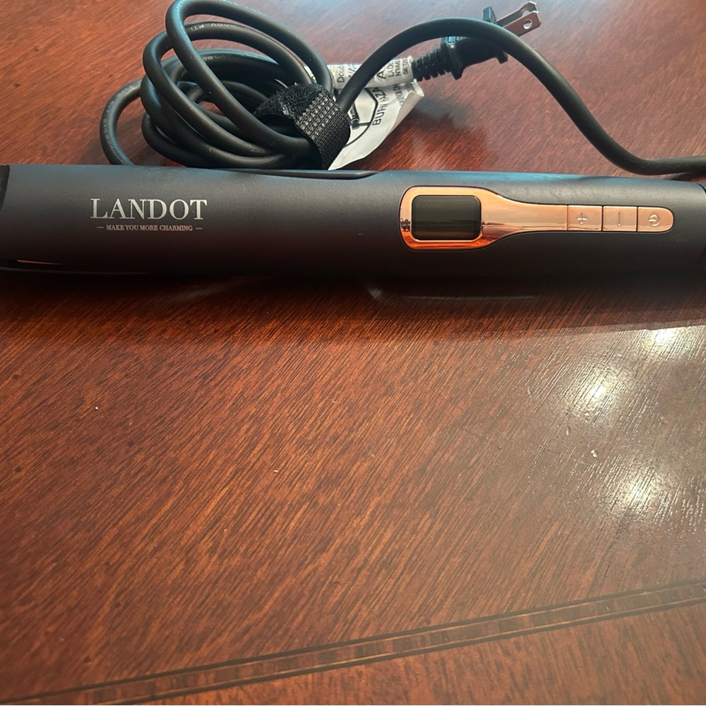 LANDOT Hair Straightener and Curler 2 in 1 - Twist Straightening Curling